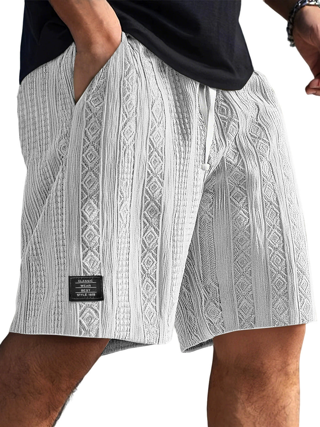 Herren Shorts | Locker | Mit Kordelzug Texture | Sommer