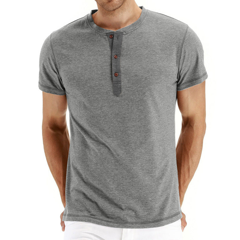Herren T-Shirt | Slimfit | Mit Knopfleiste | Sommer Basic