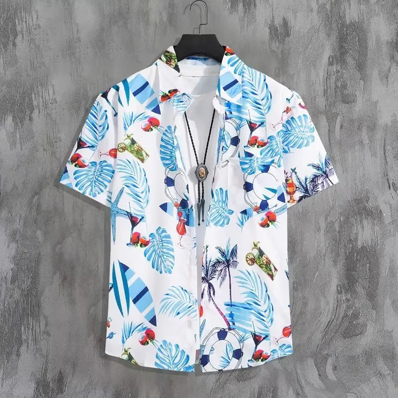 Herren Shirt | Oversized | Blumenprint | Sommer