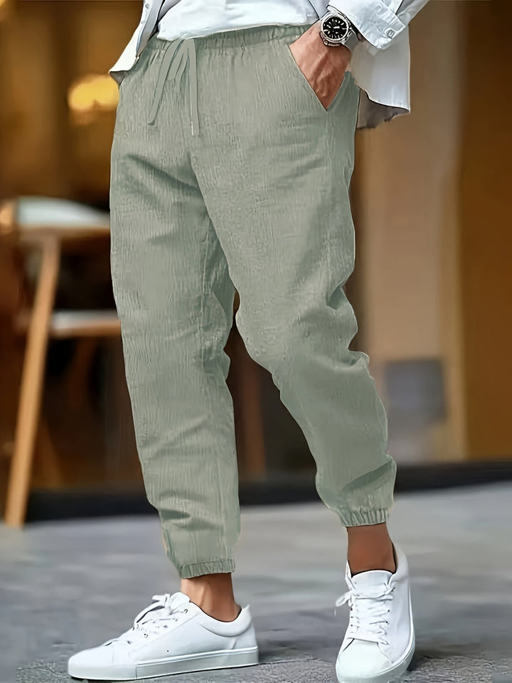 Herren Hose | Tapered | Mit Kordelzug | Sommer
