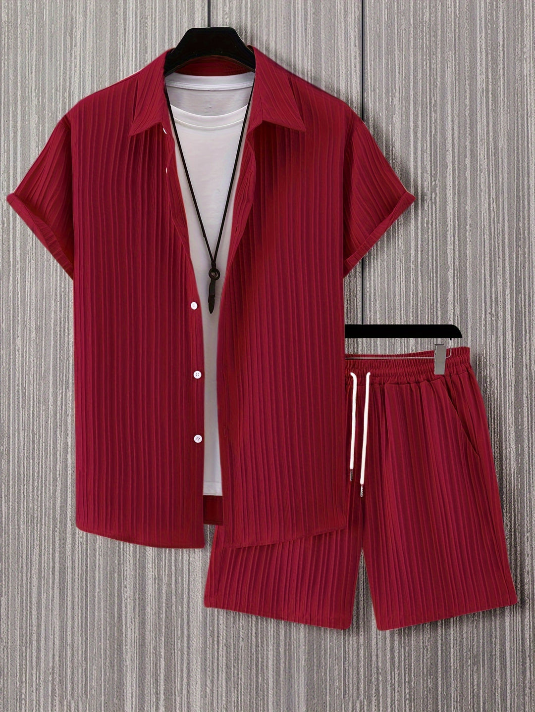 Herren Set | Elegant Flowing | Mit Knopfleiste | Sommer Prime
