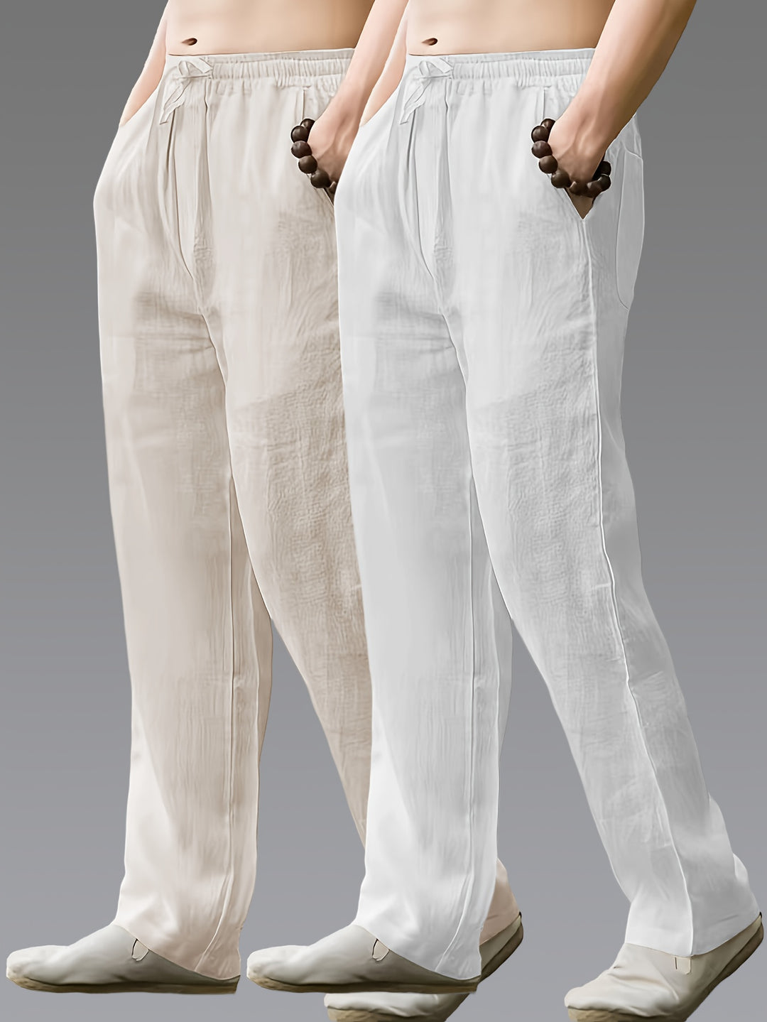 Herren Hose | Straight | Mit Kordelzug | Sommer
