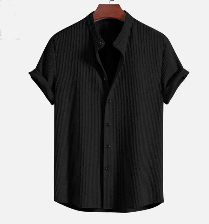 Herren Shirt | Oversized | Mit Knopfleiste | Struktur Freizeit Sommer