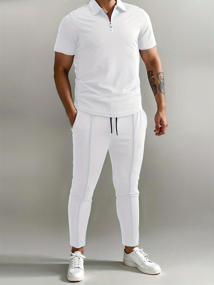 Herren Set | Slimfit | Mit Reißverschluss | Sommer Mono