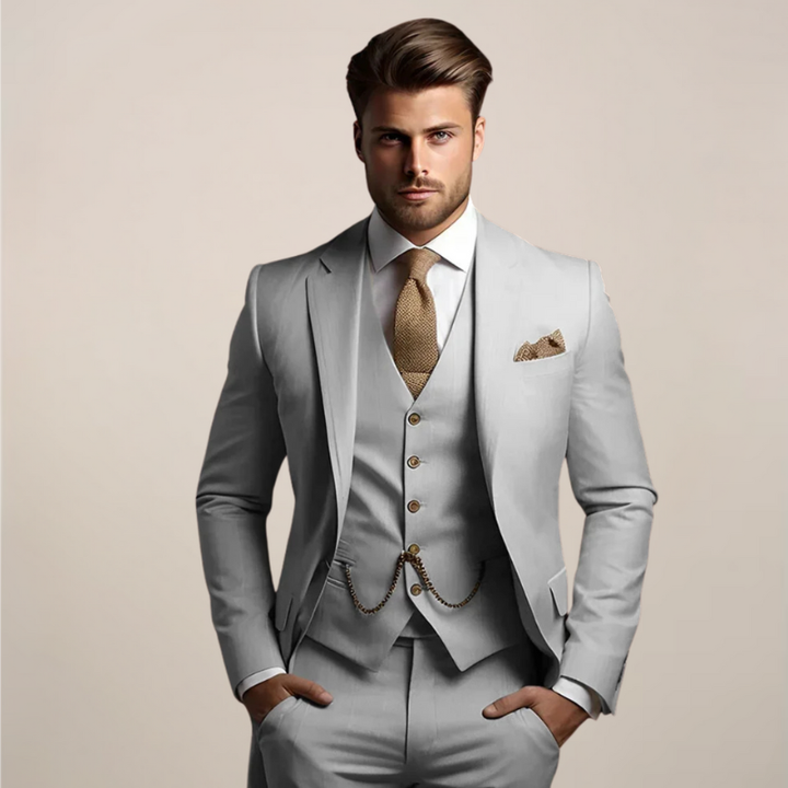 Herren Set | Dreiteiliger Slim Fit Anzug | Modern Kleider Herren