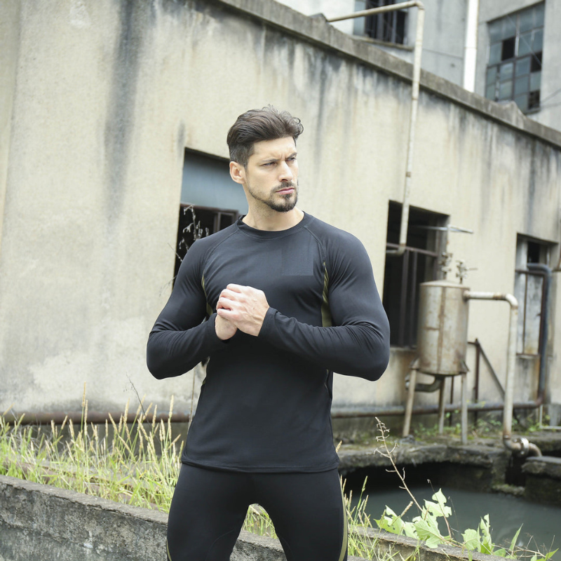 Herren Sportset | Langarmshirt Und Hose | Warme Kleider