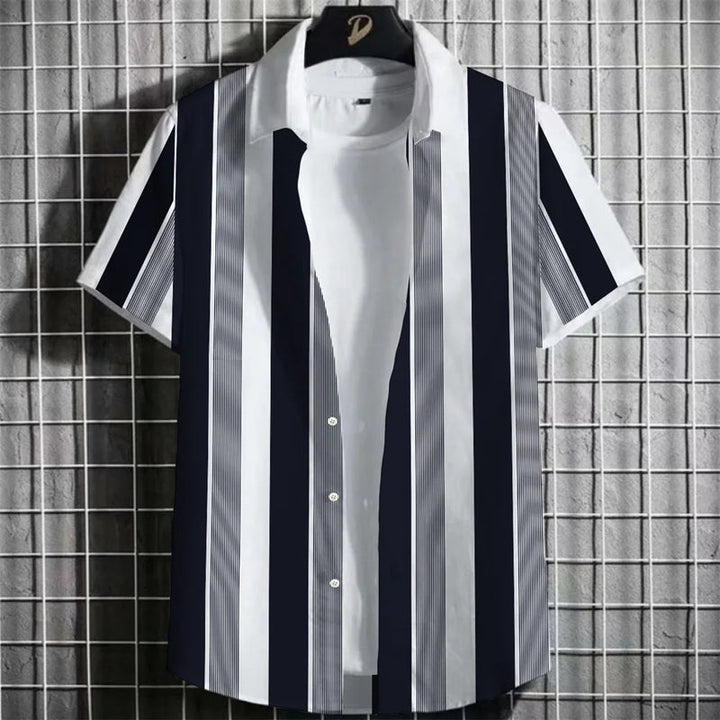 Herren Shirt | Streifenmuster | Kurzarm | Sommer