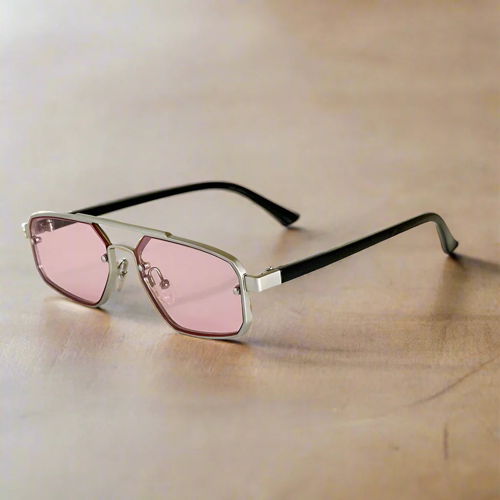 Sonnenbrille | Retro Square | Mit Nasensteg | Sommer Edge