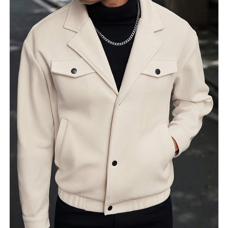 Winterjacke Herren | Leicht & Stilvoll | Mit Knopfleiste & Reverskragen