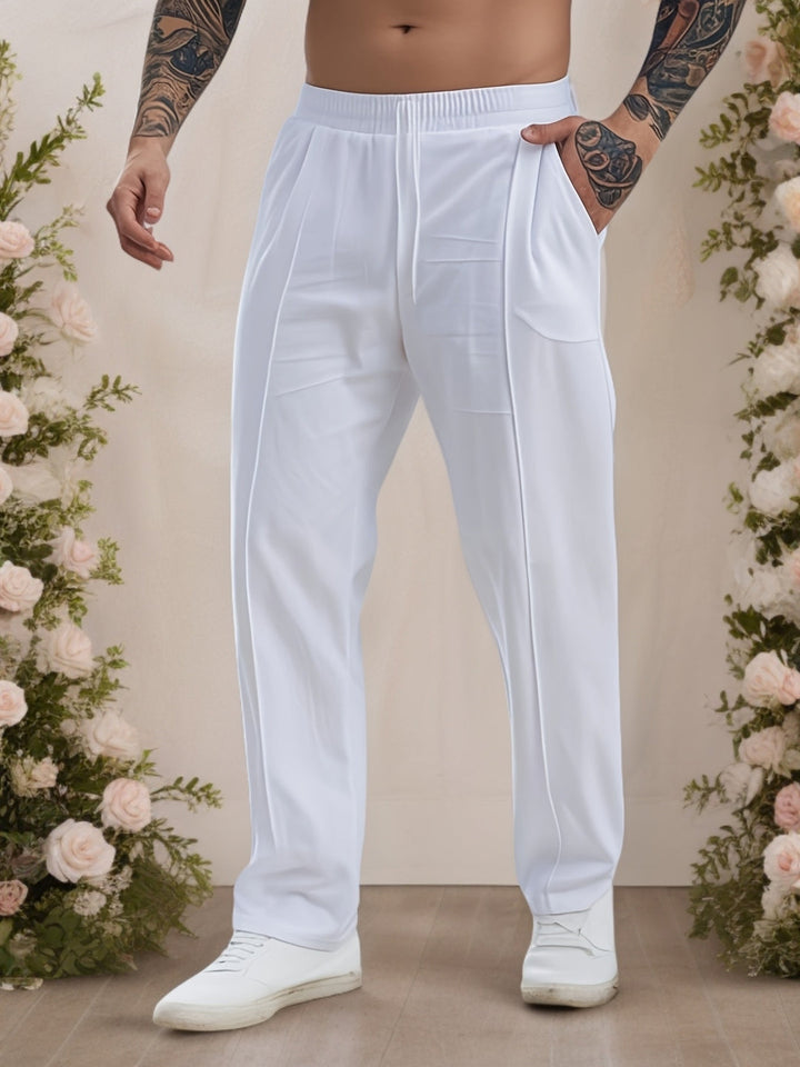Herren Hose | Straight | Mit Elastikbund | Sommer