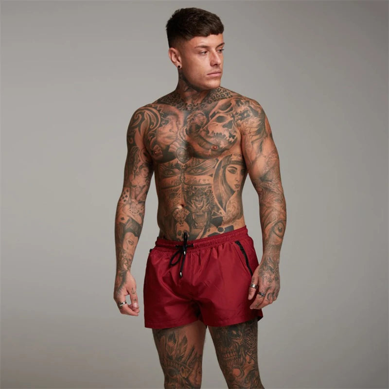Herren Badeshorts | Slimfit | Mit Kordelzug | Sommer