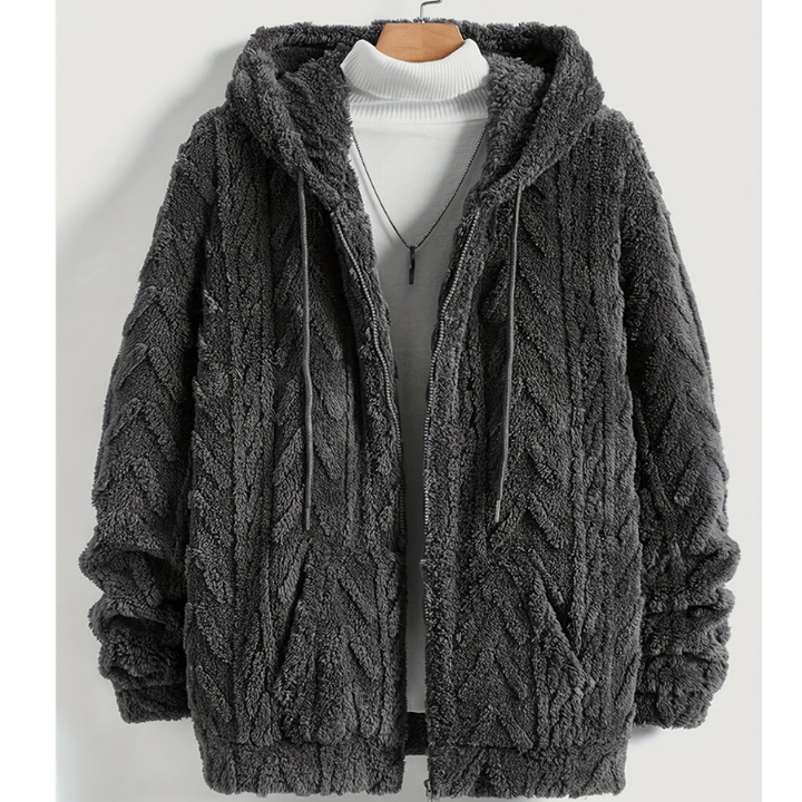Winterjacke Herren | Warmes & Trendiges Cardigan-Design | Jacke Herren mit Kapuze