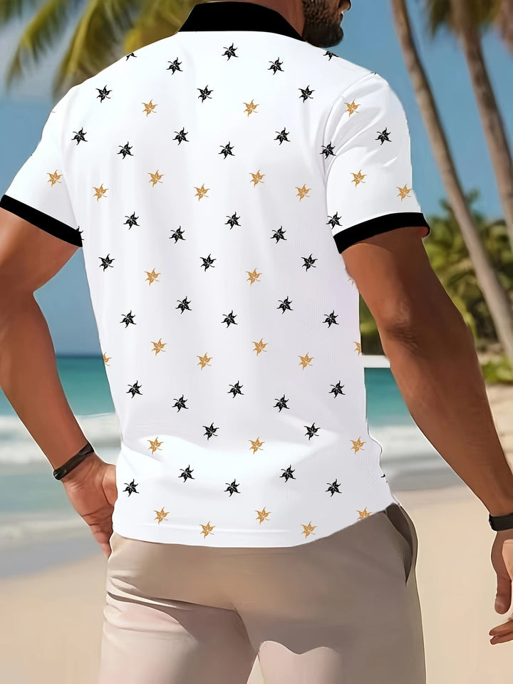 Herren Golf Polo | 3D Druck | Sportlich & Atmungsaktiv | Leichtgewicht