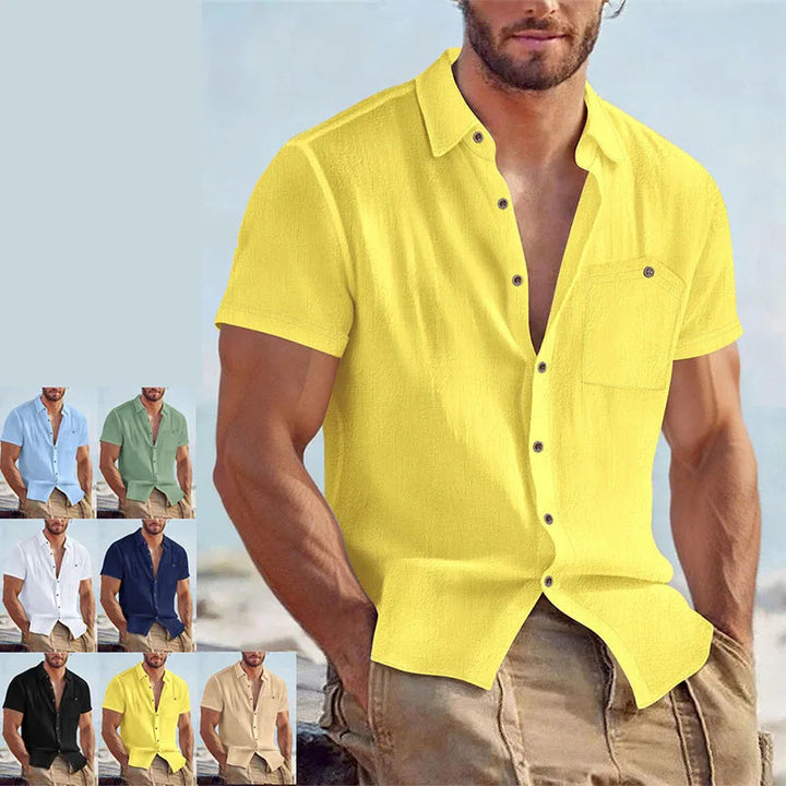 Herren Hemd | Slim Fit | Mit Brusttasche | Sommer