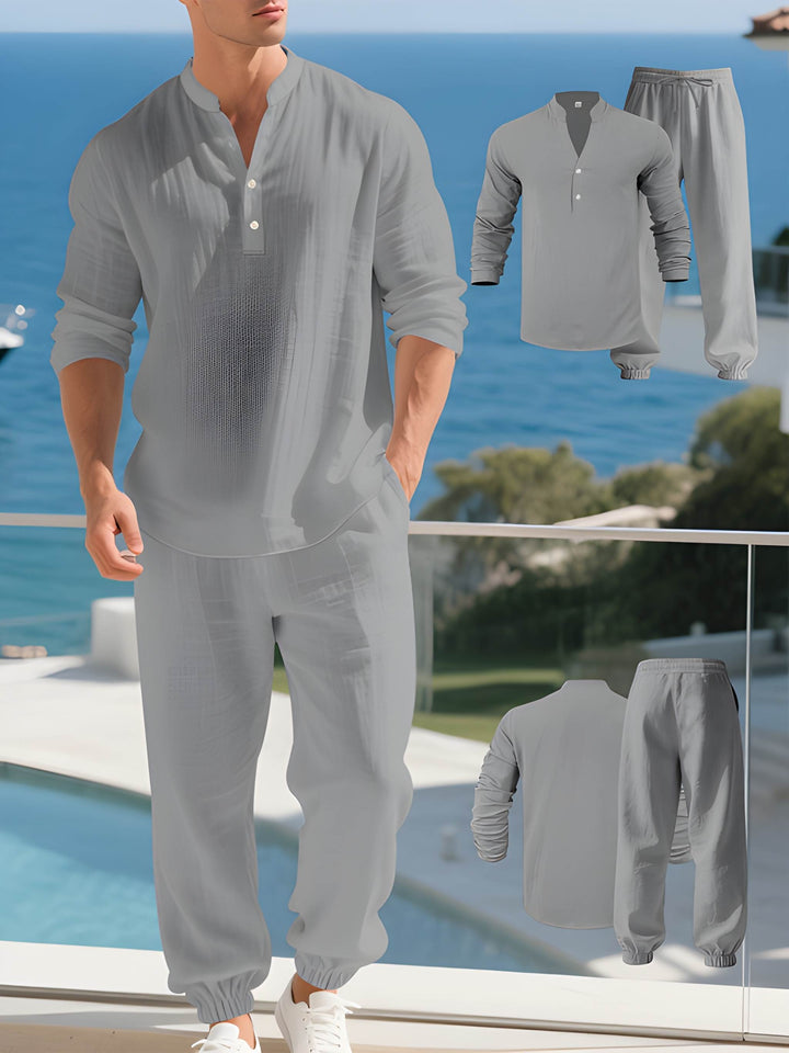 Herren Set | Straight | Mit Knöpfen | Sommer