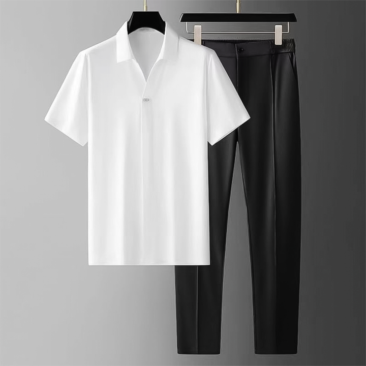 Herren Set | Straight | Mit Knöpfen | Sommer