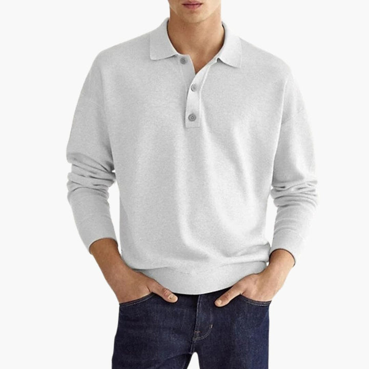 Herren Poloshirt | Langarm | Knopfleiste | Sommer