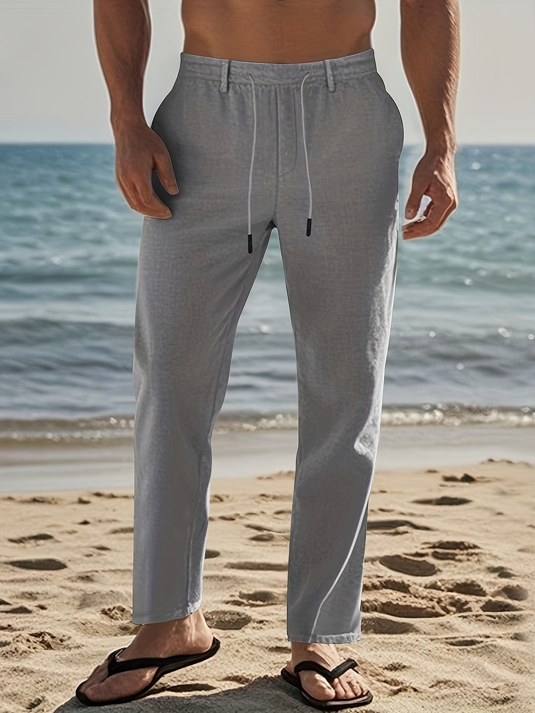 Herren Hose | Tapered | Kordelzug | Sommer Beach