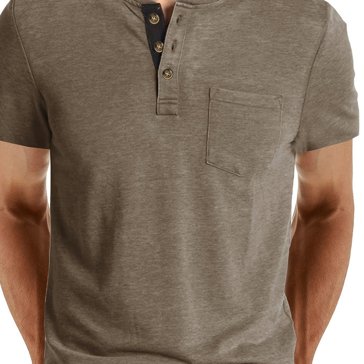 Herren T-Shirt | Slim Fit | Knopfleiste | Sommer