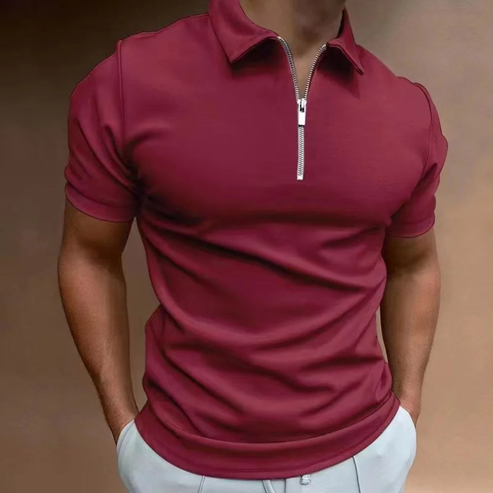 Herren Poloshirt | Slimfit | Reißverschluss | Sommer