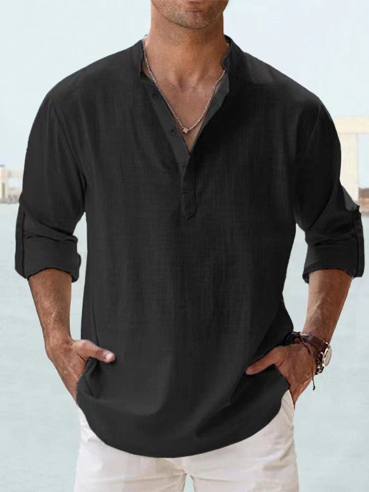 Herren Henley-Hemd | Gerade Passform | Mit Knopfleiste | Sommer