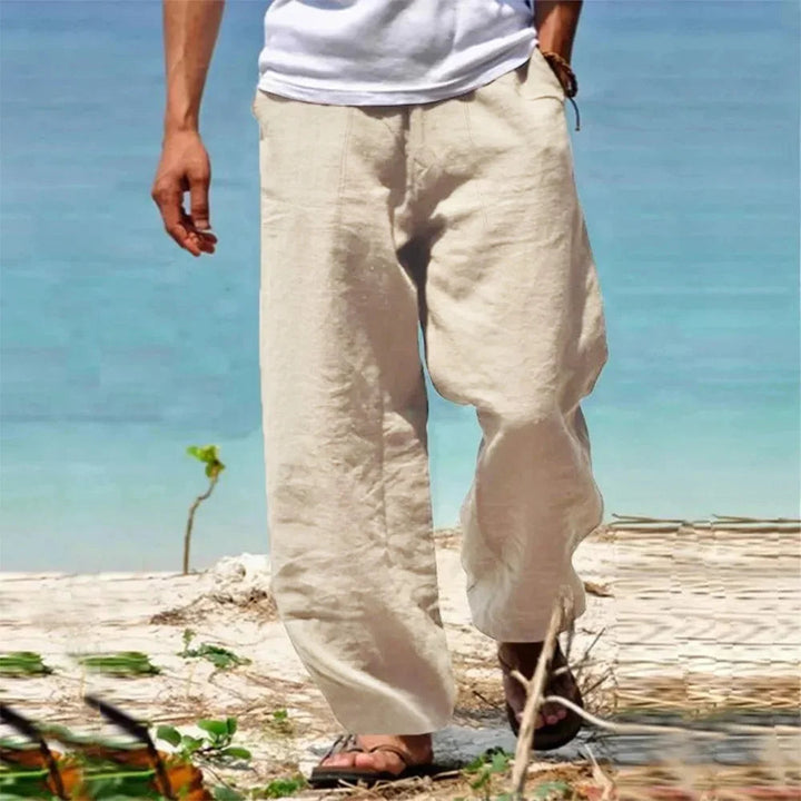 Herren Hose | Wide Leg | Mit Tunnelzug | Sommer