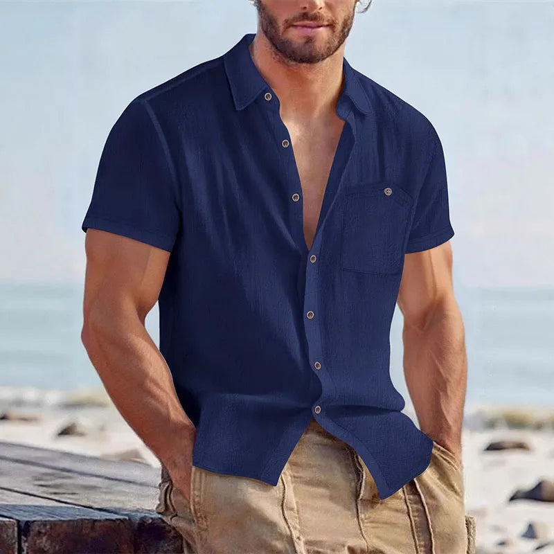 Herren Hemd | Slim Fit | Mit Brusttasche | Sommer