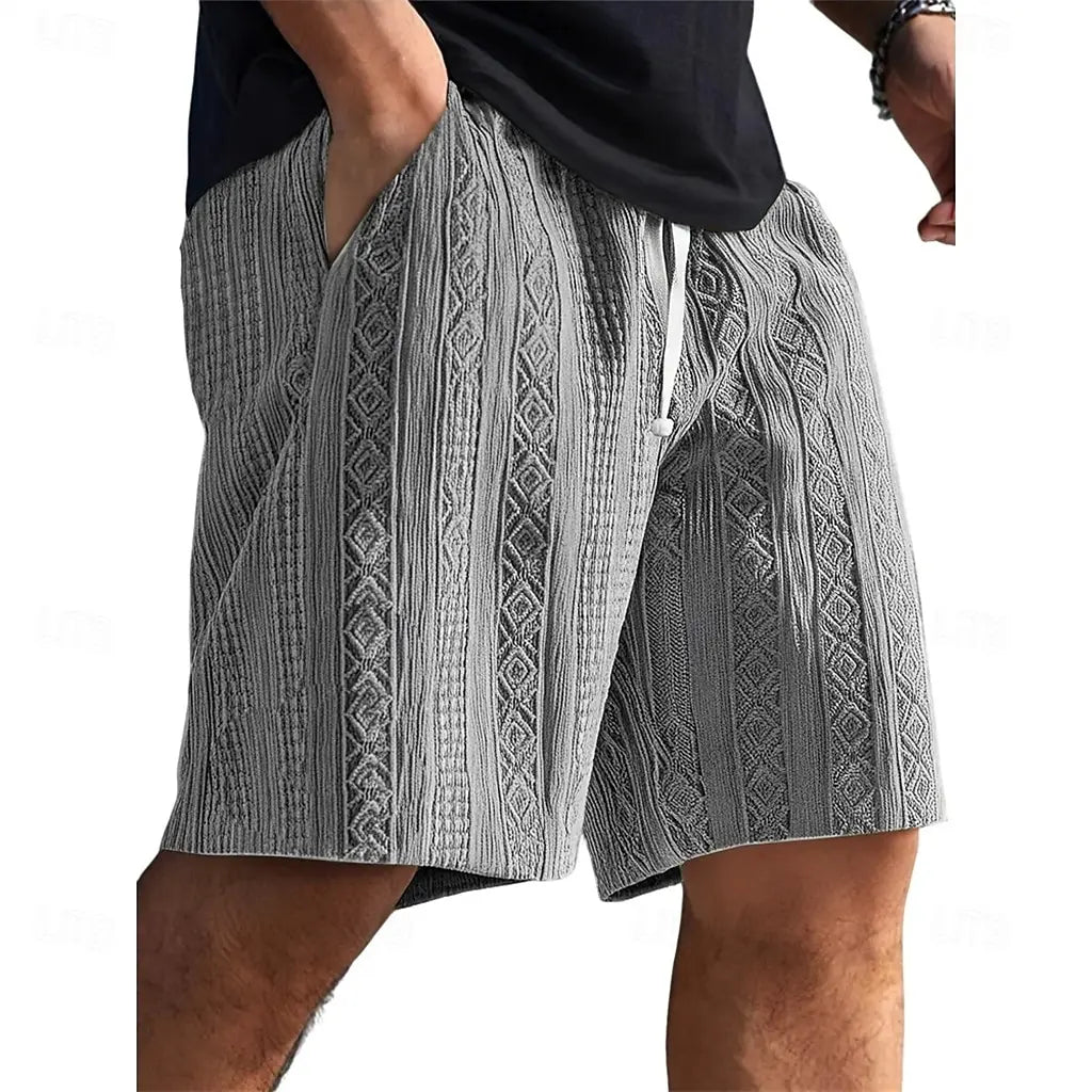 Herren Shorts | Gerader Schnitt | Strukturmuster | Sommer