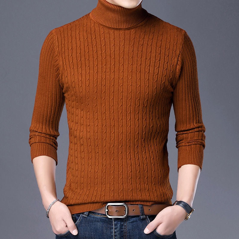 Rollkragenpullover Herren | Pullover Strick | Zopfmuster Design