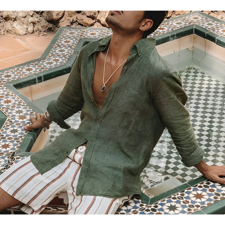 Herren Hemd | Kleider Mode | Lässiges Langarm Design