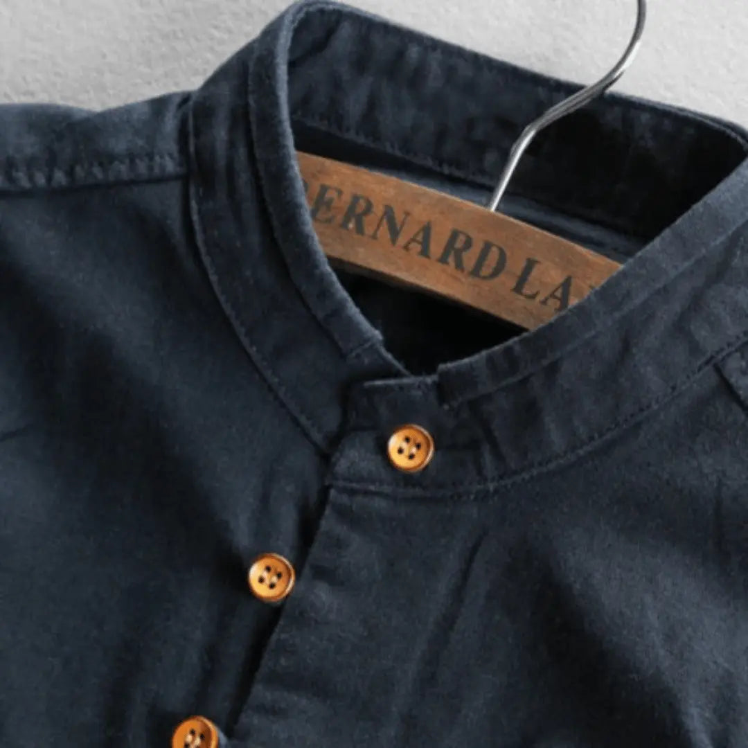 Herren Hemd | Mandarin Kragen Design | Kleider Freizeitstil