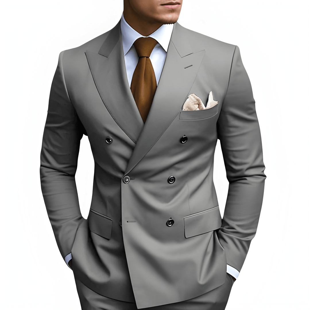 Herren Set | Zweireiher Klassisch Anzug | Elegante Kleidung Herren