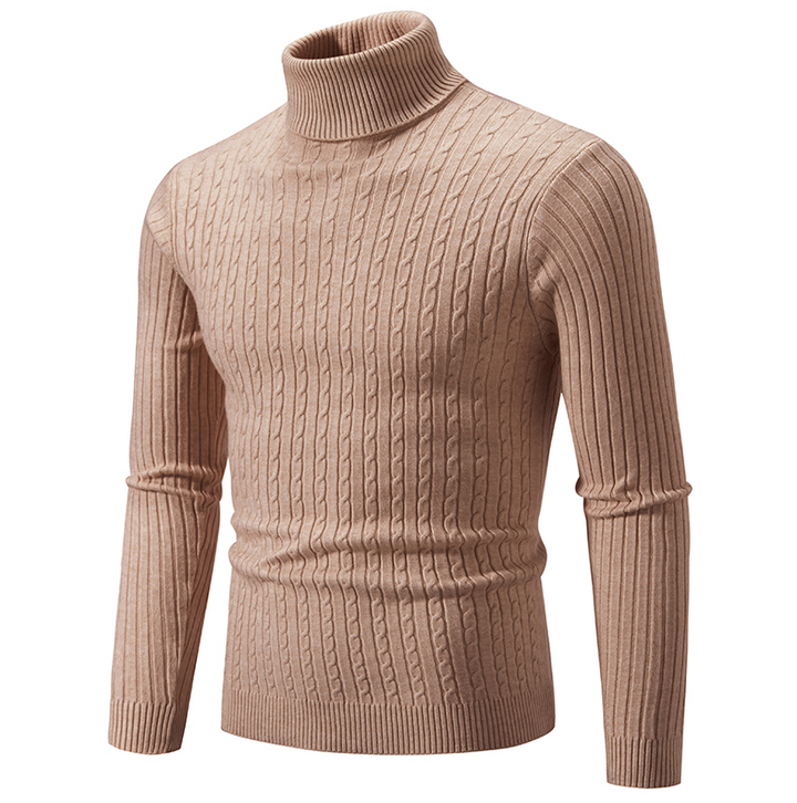 Rollkragenpullover Herren | Pullover Strick | Zopfmuster Design