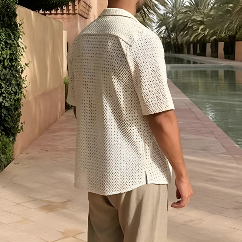 Herren Hemd | Retro Strick Design | Mode Kleider Herren