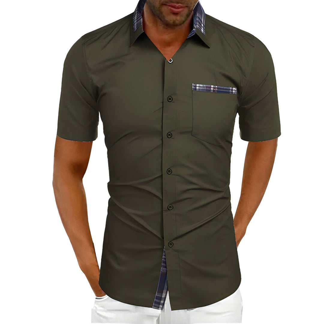 Herren Hemd | Slimfit | Brusttasche | Sommer
