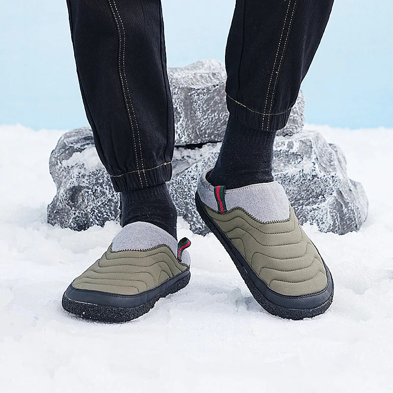Winterschuhe Herren | Warm Gepolsterte Slipper | Rutschfeste Haus Schuhe