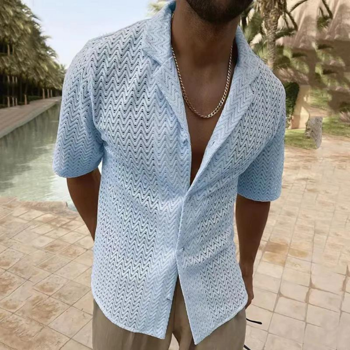 Herren Hemd | Retro Strick Design | Mode Kleider Herren