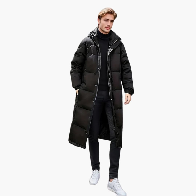 Winterjacke Herren | Mantel Stil Lang Warm | Steppjacke Herren