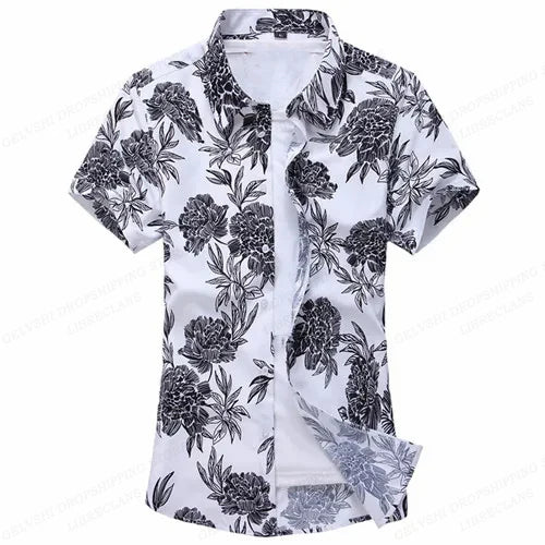 Herren Shirt | Rosenmuster | Auffälliges Design | Sommer