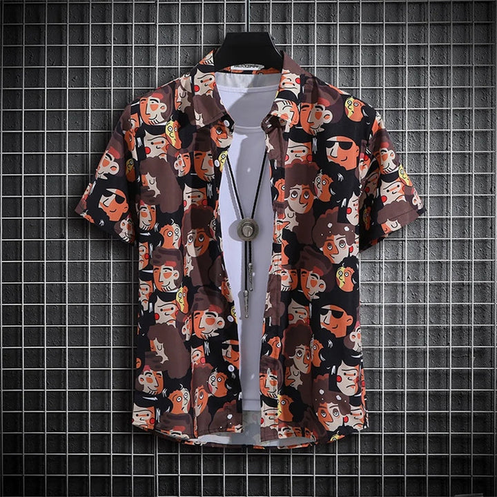Herren Shirt | Streifenmuster | Kurzarm | Sommer