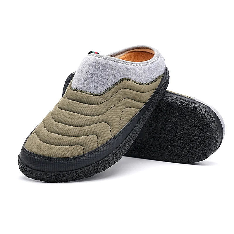 Winterschuhe Herren | Warm Gepolsterte Slipper | Rutschfeste Haus Schuhe