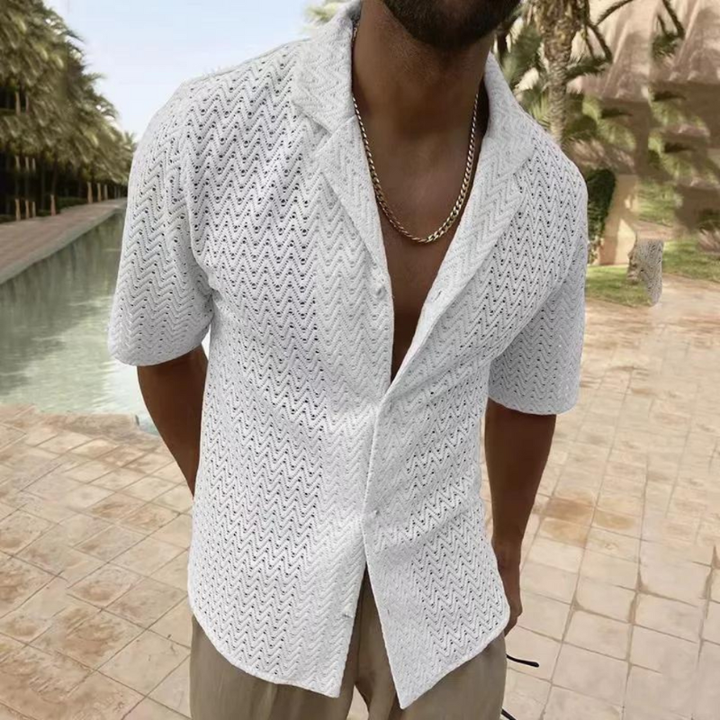 Herren Hemd | Retro Strick Design | Mode Kleider Herren