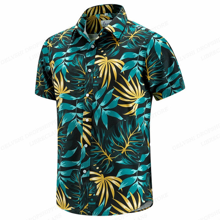 Herren Shirt | Hawaiianisches Muster | Resort-Stil | Sommer