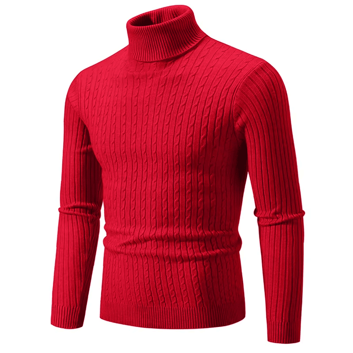 Rollkragenpullover Herren | Pullover Strick | Zopfmuster Design