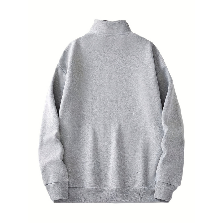 Herren Pullover | Sportlicher Zip Style | Stehkragen und Lockere Passform