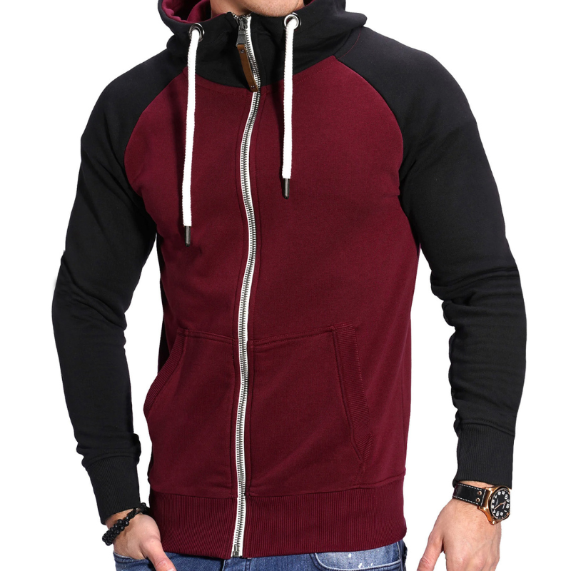 Herren Pulli | Sport Hoodie mit Reißverschluss | Warmer Pullover