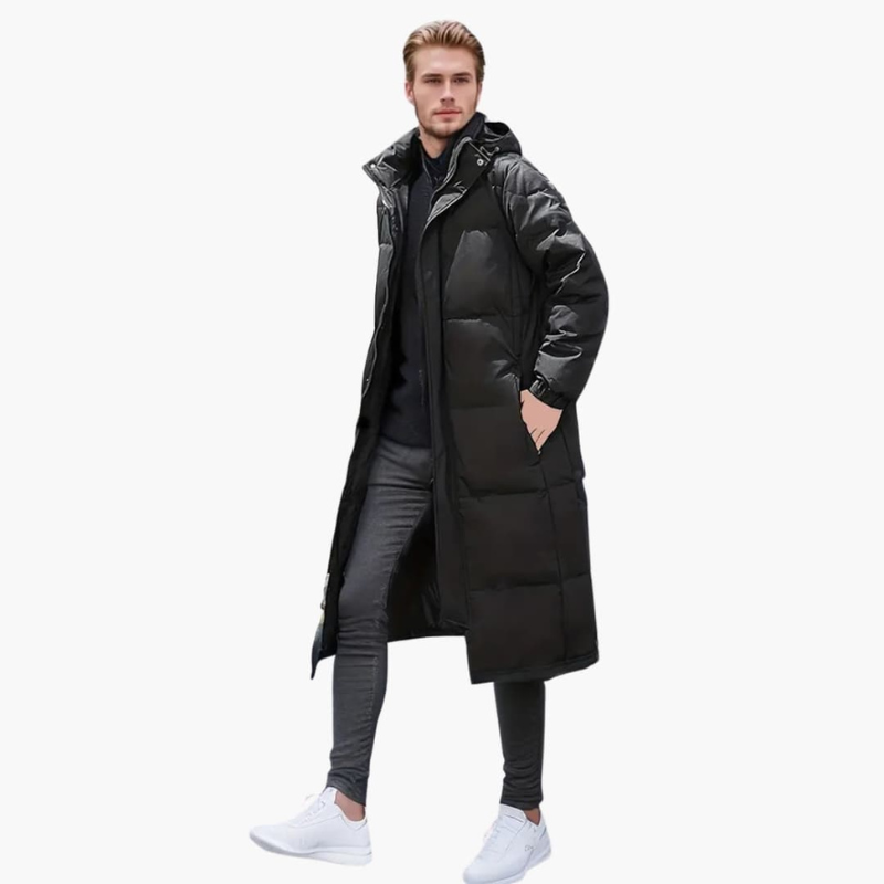 Winterjacke Herren | Mantel Stil Lang Warm | Steppjacke Herren