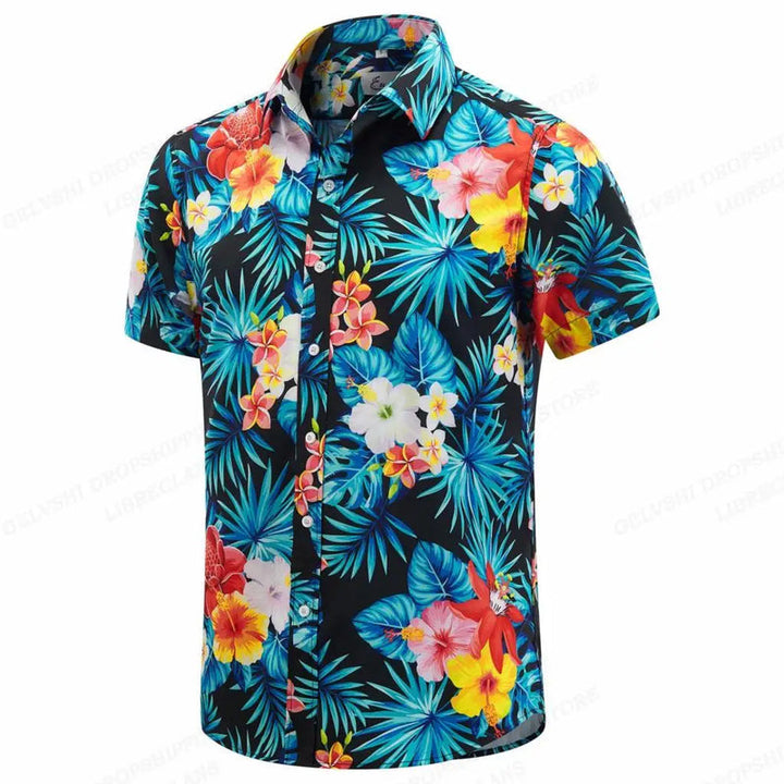 Herren Shirt | Hawaiianisches Muster | Resort-Stil | Sommer