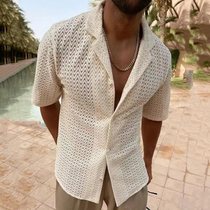 Herren Hemd | Retro Strick Design | Mode Kleider Herren