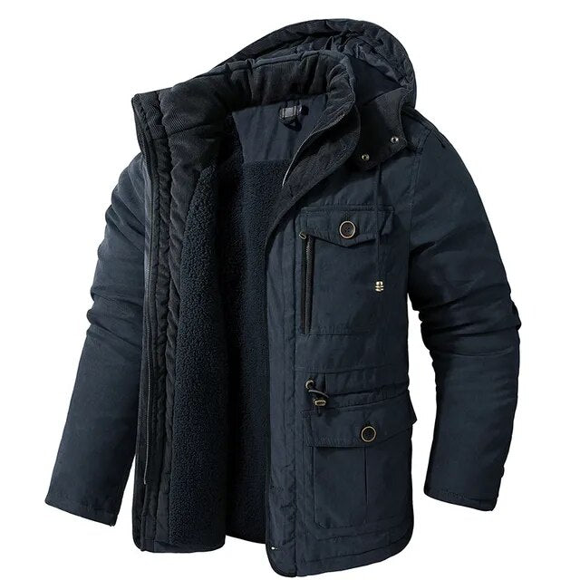 Winterjacke Herren | Parka Herren Warm | Gefütterte Military Jacke